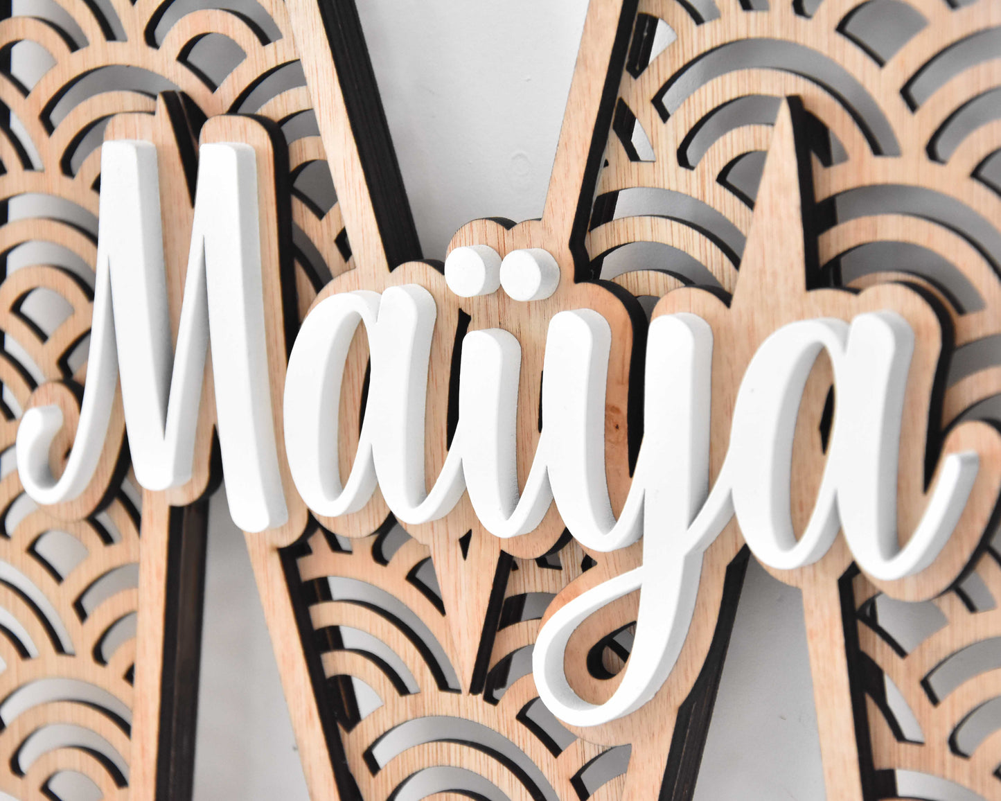 Lettre Initial - Motif Arc en ciel
